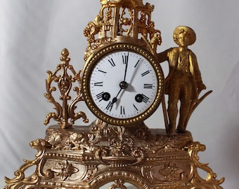 French Romantic table clock movement Japy freres