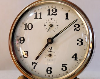 JAZ, Large Mid Century Metal Alarm Clock, Made in France - Etsy