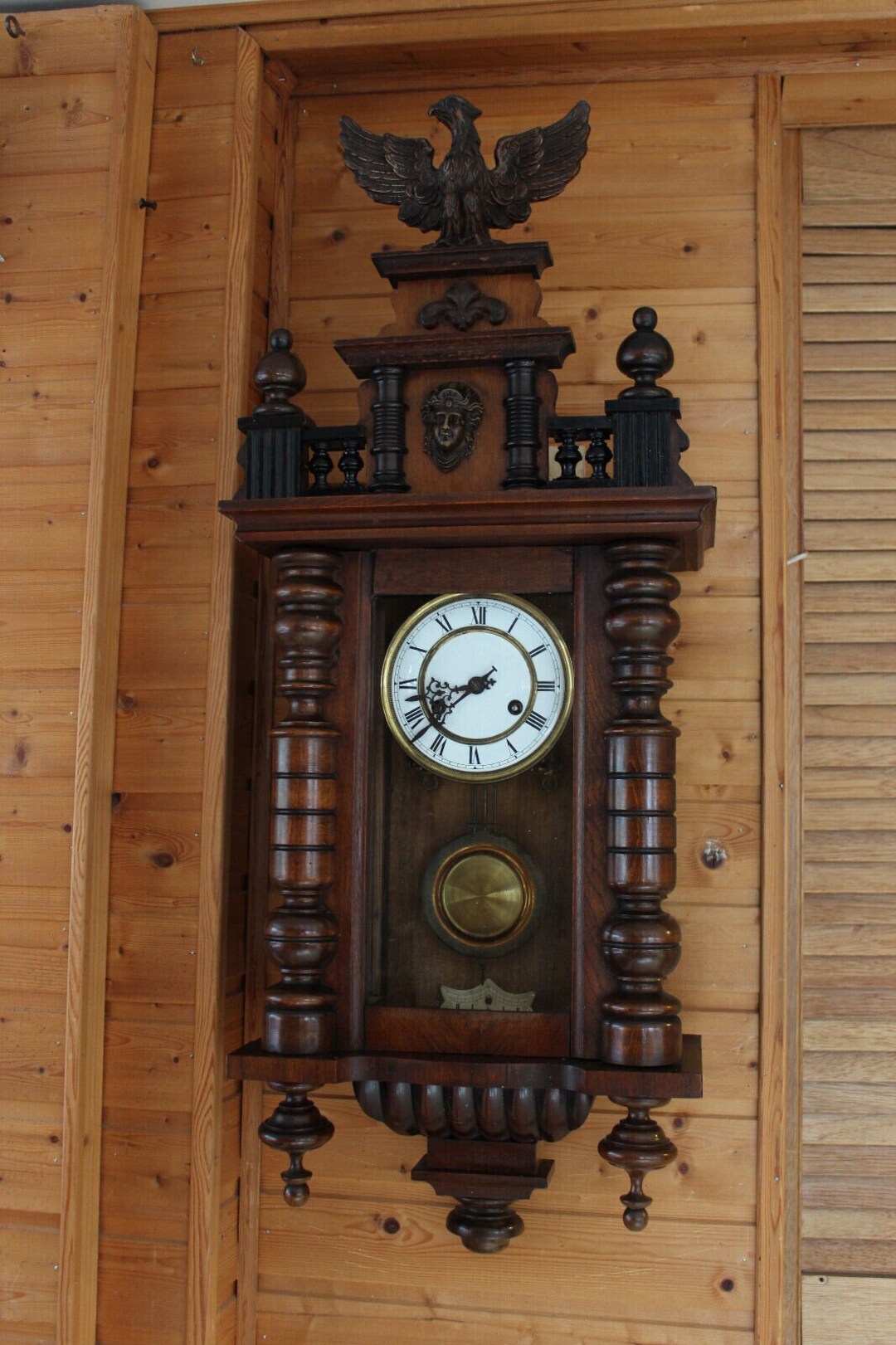 REGULATOR GERMAN Wall Clock Rich Decorated Vienna Eagle on Top Etsy