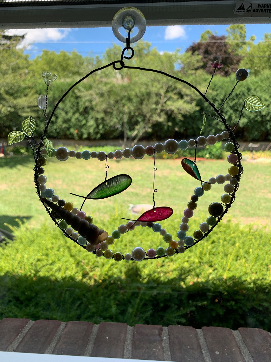 Bead and Wire Fishbowl Suncatcher Wire and Beads and One Etsy