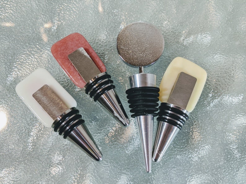Stainless Steel Glass Bottle Stopper Fused Glass Wine Therapy Wine Taster Wine Wisdom Glass Bottle Stopper Wine Wisdom Decal