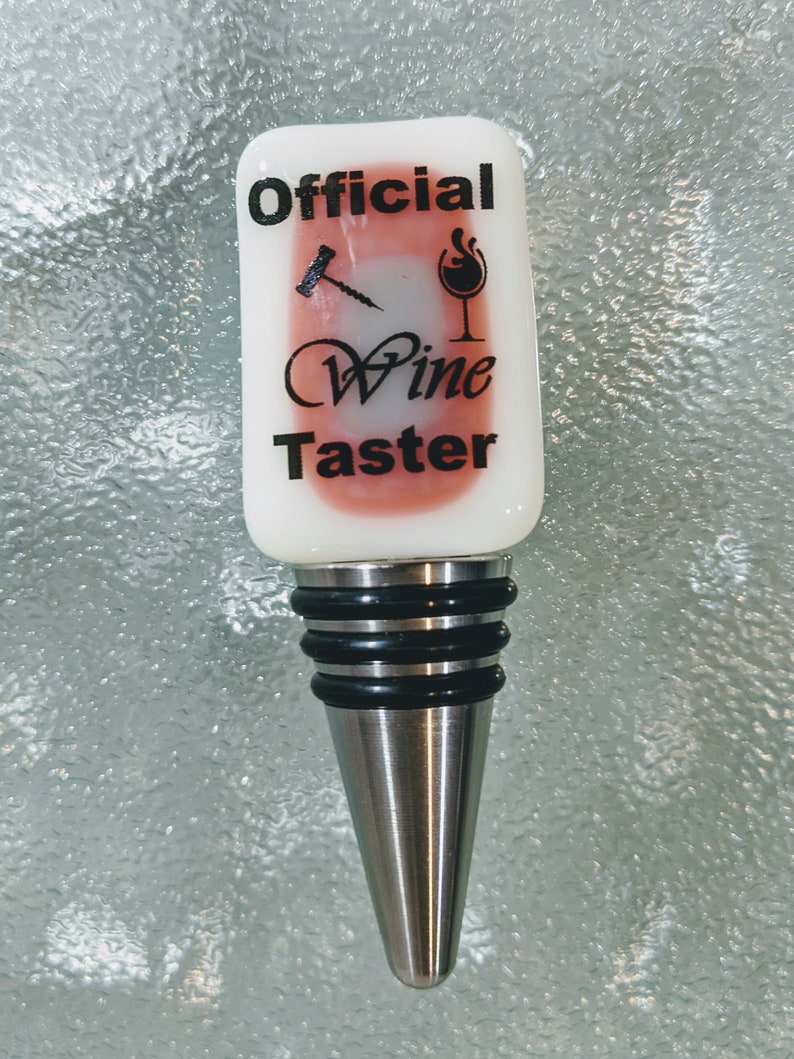 Stainless Steel Glass Bottle Stopper Fused Glass Wine Therapy Wine Taster Wine Wisdom Glass Bottle Stopper Wine Wisdom Decal