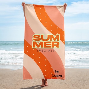 Personalized beach towel with name | Pool towel | Holiday gift | Bath towel | Bath towel | Beach towel with name | Birthday gift