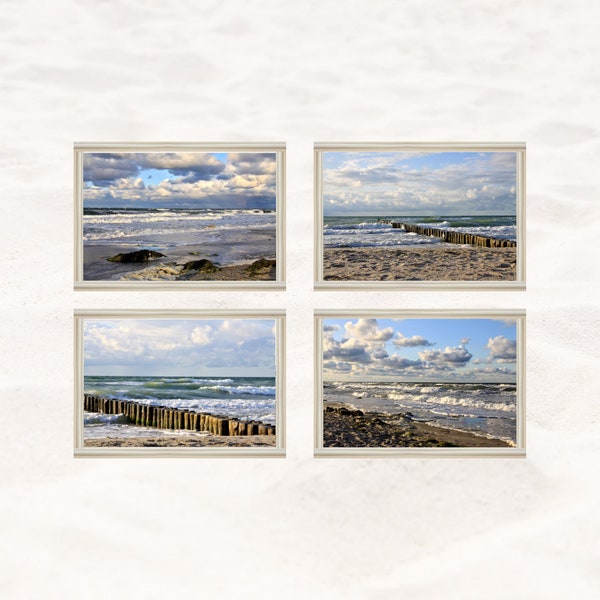 Baltic Sea | Photo print | Wall art | Set of 4 photographs | Nature art | Sea | Baltic coast