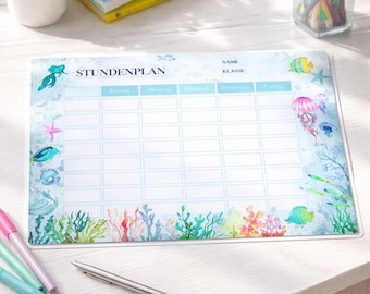 Sea Timetable | Children's Timetable | Animal Timetable | Starting School | First Day of School | Schoolchild | School Plan | Download PDF