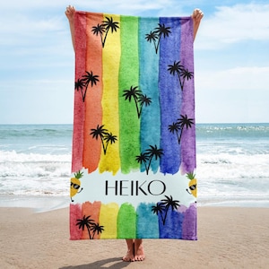 Personalized beach towel with name | Pool towel | Holiday gift | Bath towel | Bath towel | Beach towel with name | Birthday gift
