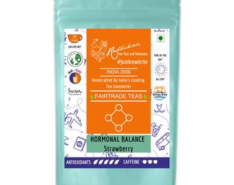 Té Darjeeling de fresa – Infusión de frutas de hojas sueltas – Regalo de té
