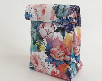 Lunch box, lunch bag, reusable, washable, fashion, cool, school lunch, food safe, unique, one of a kind, zero waste