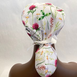 Ponytail Scrub Cap With Buttons,Medical Cap,Surgical Cap,Bonnet for Nurses,Nurse Cap,Tie, Chief Cap, Doctor Cap,Bonnet Hat,Dental Cap,Unique
