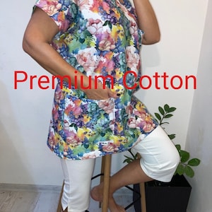 Scrub Top For Women,Nursing Scrub Top,Scrub Top For Medical Staff,Dental Scrub Top,Veterinary Women Top,V-Neck Top Medical,Unique Scrub Top