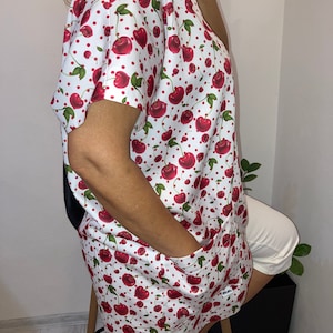Scrub Top For Women,Ponytail Scrub Cap,Nursing Scrub Top,Scrub Top For Medical Staff,Dental Scrub Top,V-Neck Top Medical,Unique Scrub Top
