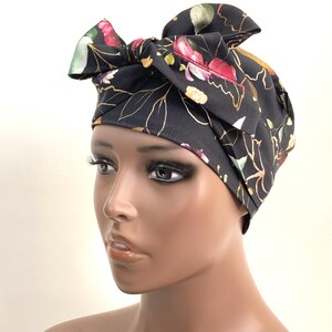 Medical Cap, Washable, 100% Cotton, Surgical Cap, Nurse Bonnet Cap, Tie, Medical Bonnet, Fleur, Scrub Cap with Bow