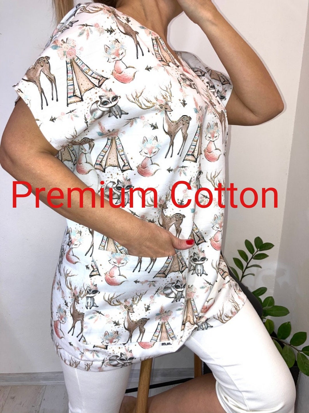 Scrub Top For Women,Nursing Scrub Top,Scrub Top For Medical Staff,Dental Scrub Top,Veterinary Women Top,V-Neck Top Medical,Unique Scrub Top
