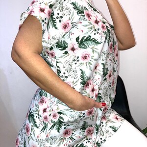 Scrub Top For Women,Ponytail Scrub Cap,Nursing Scrub Top,Scrub Top For Medical Staff,Dental Scrub Top,V-Neck Top Medical,Unique Scrub Top