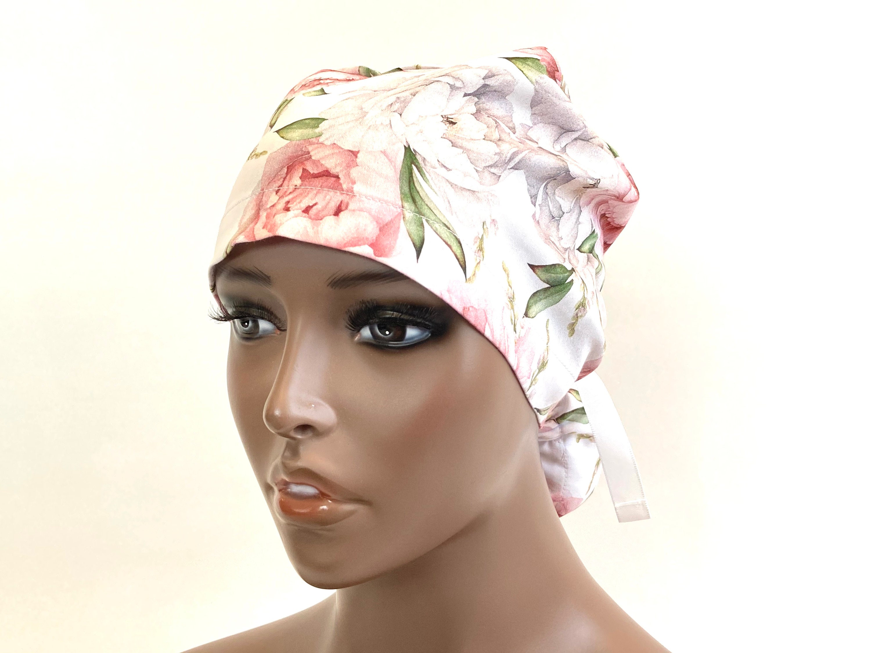 Ponytail Scrub Cap With ButtonsMedical CapSurgical Scrub Etsy