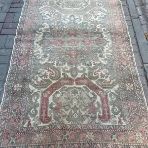トルコ絨毯、4'5" x 7'6" ft、135 x 228 cm、アナトリア絨毯、ミッドラグ、送料無料、ハンドメイドヴィンテージ絨毯、ウール絨毯、カッパドキア絨毯、#AN1