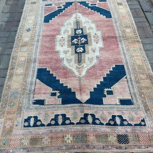トルコ絨毯、5'1" x 8'2" ft、153 x 247 cm、アナトリア絨毯、ミッドラグ、送料無料、ハンドメイドヴィンテージ絨毯、ウール絨毯、カッパドキア絨毯、#AN99
