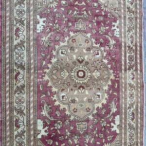 トルコ絨毯、4'1" x 7'1" ft、125 x 215 cm、アナトリア絨毯、ミッドラグ、送料無料、ハンドメイドヴィンテージ絨毯、ウール絨毯、カッパドキア絨毯、#AN141
