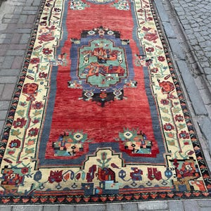トルコ絨毯、4'5" x 7'6" ft、135 x 228 cm、アナトリア絨毯、ミッドラグ、送料無料、ハンドメイドヴィンテージ絨毯、ウール絨毯、カッパドキア絨毯、#AN231