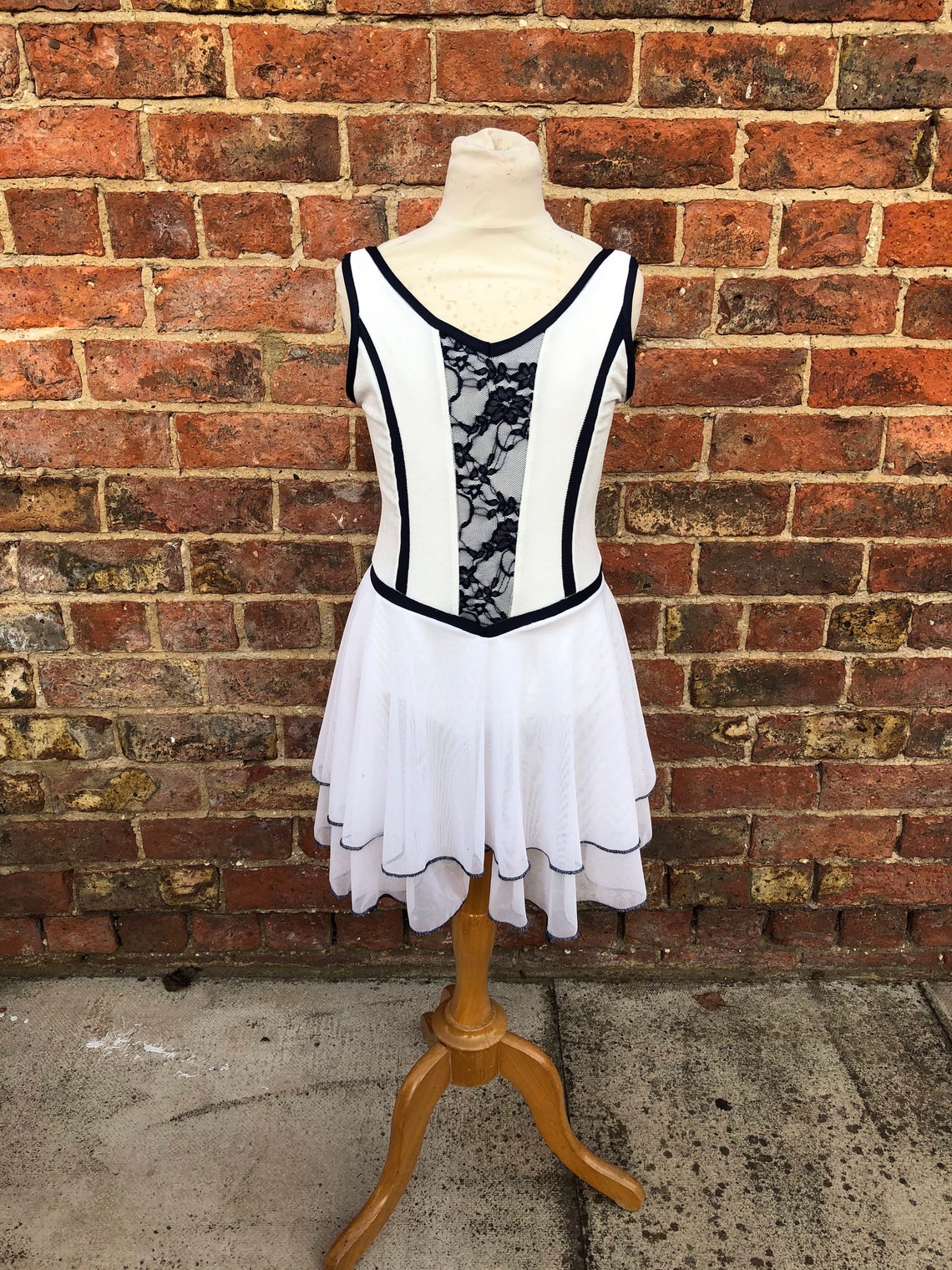 Ivory and Navy Lyrical or Ballet Costume Age 10 in Velvet Etsy