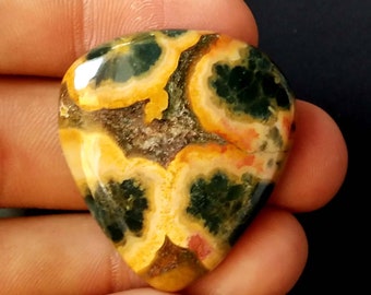 Natural Ocean Jasper Gemstone Heart Shape AAA quality Loose Stone For Jewelry 51Cts 35x32x6mm #3