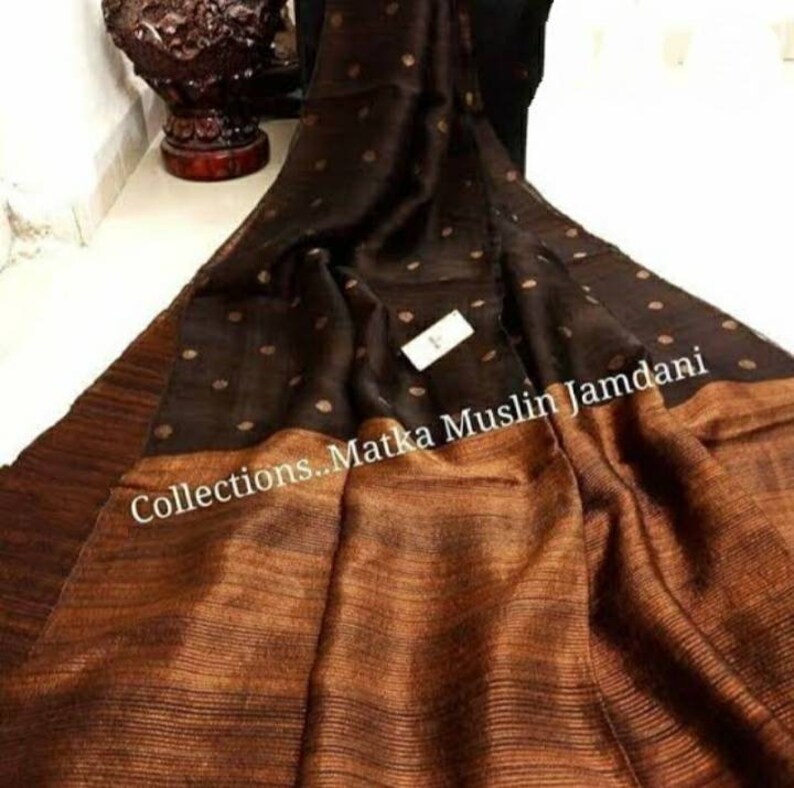 Ball Motif Matka Muslin Saree With Blouse Piece Pure Matka Muslin Jamdani Sarees For Women Handloom Muslin Silk Sari On Sale