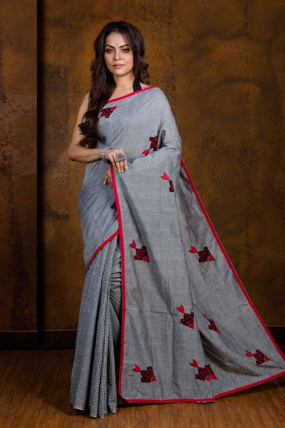 Handloom Cotton Sarees - Etsy 