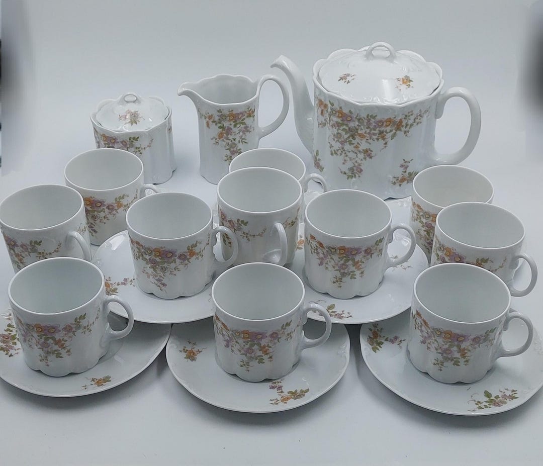 Rosenthal Classic Rose Collection Monbijou Set With Teapot, Sugar Bowl ...
