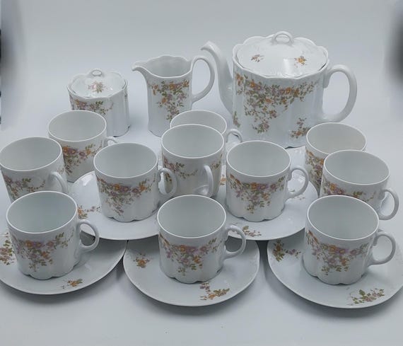 Rosenthal Classic Rose Collection Monbijou Set With Teapot, Sugar