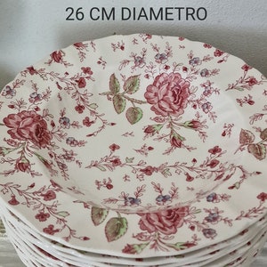 dinner / rose chintz pink / johnson brothers rose / dinner plate / dessert plate / salad plate /