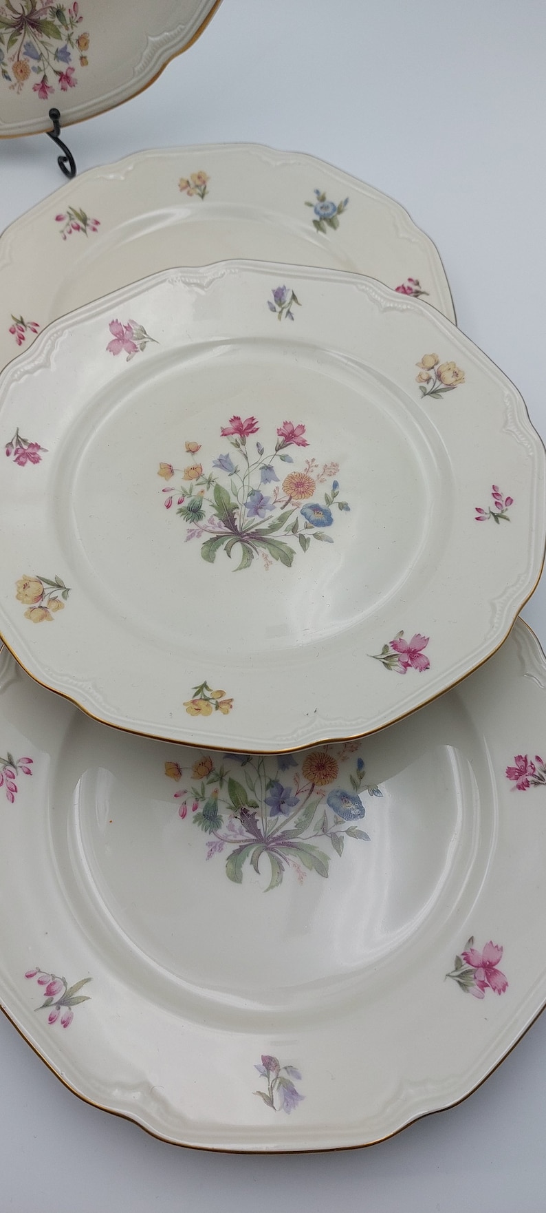 Set of 6 dessert plates and tray VEB R Germany image 3