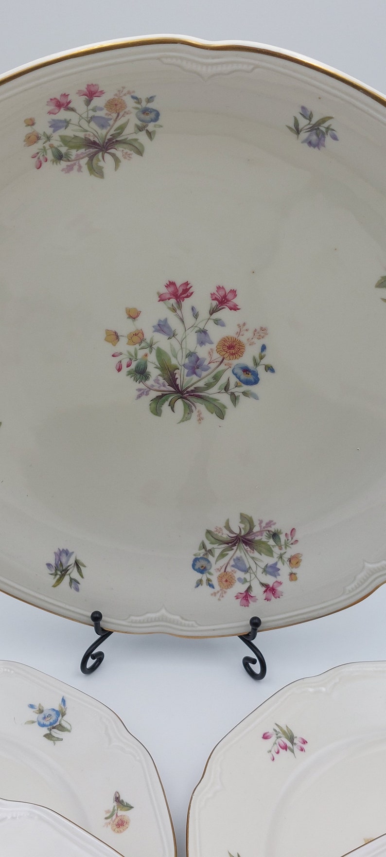 Set of 6 dessert plates and tray VEB R Germany image 5