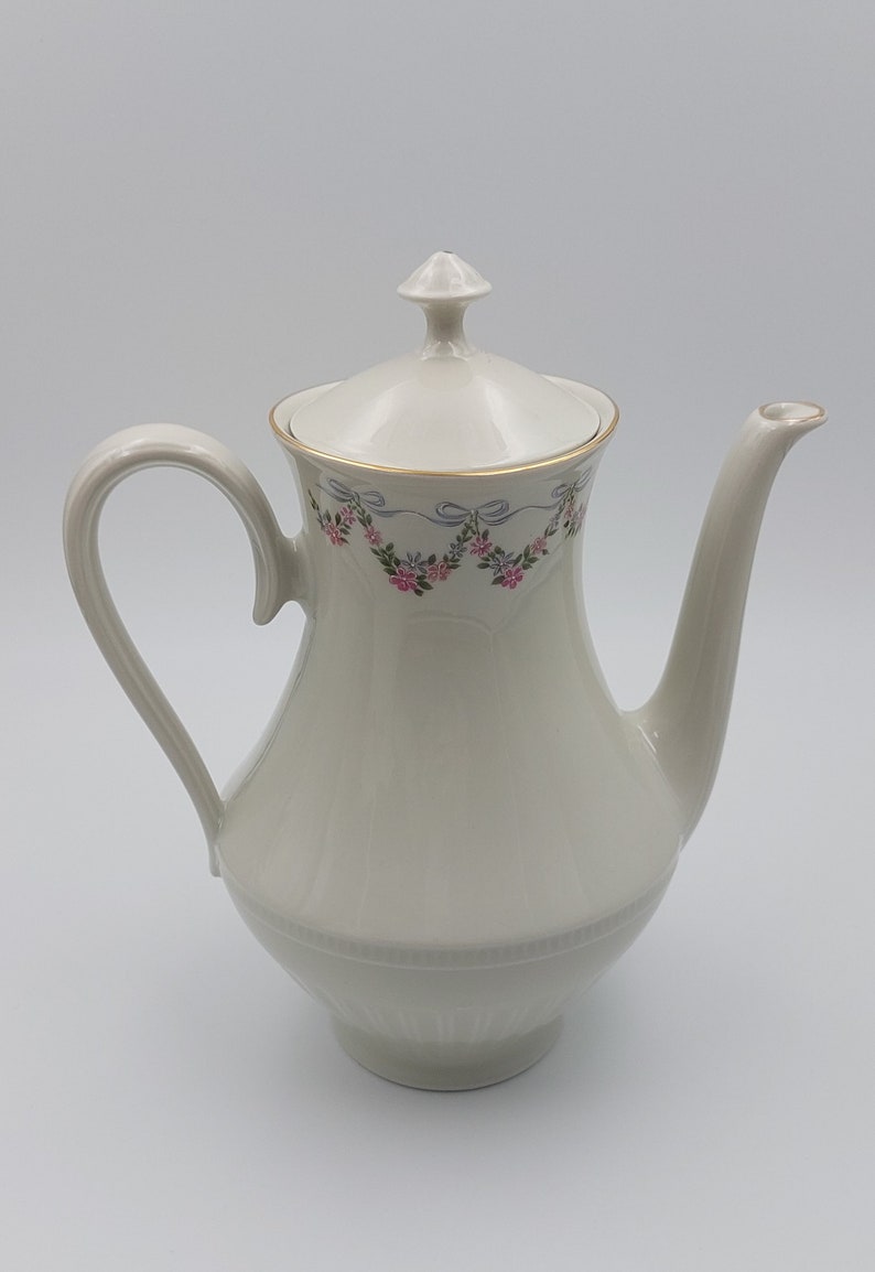 Bareuther Waldsassen Bavaria Germany Gold Tea Set BAREUTHER WALDSASSEN Bavaria Germany Ceramic Teapot and Jug Set With