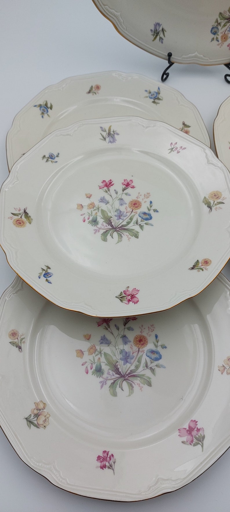 Set of 6 dessert plates and tray VEB R Germany set 6 piatti dessert