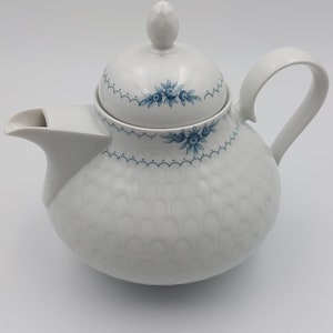 Teiera in porcellana tedesca SCHERZER BAVARIA con decoro floreale carta da zucchero