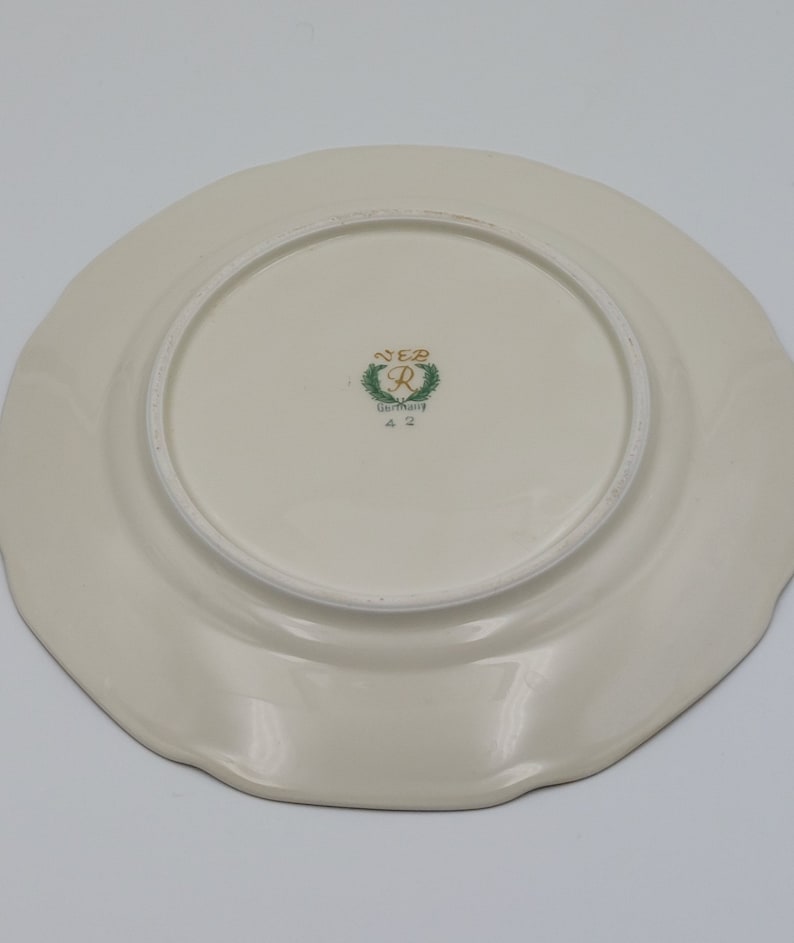 Set of 6 dessert plates and tray VEB R Germany image 9