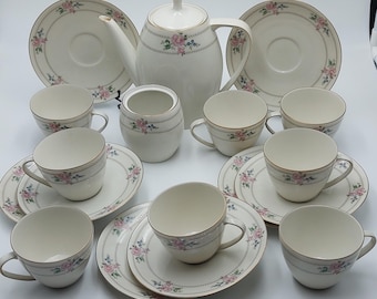 Johann Haviland Bavaria Germany Set of 8 Teacups/Sugar Bowl/Teapot