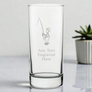 Copo Hi Ball personalizado com gravação, 37,5 cl (13 oz), diversos designs disponíveis: Dardos, Golfe, Maçonaria, Pesca, Futebol, Críquete, Bandeira Quadriculada.