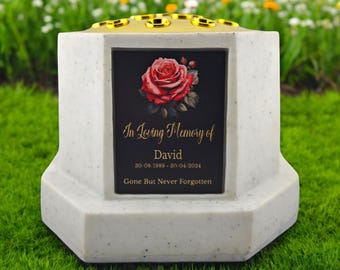 Set of 2 Wife In Loving Memory Spiked Memorial Grave Flower Vases