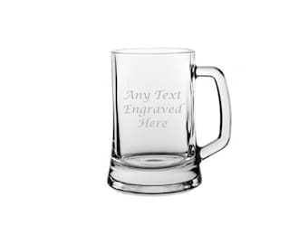 Personalised Glass Tankard 16.75oz (50cl)