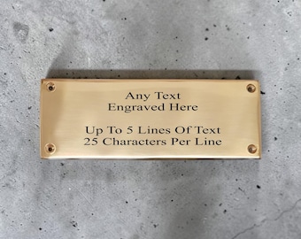 Personalised Engraved Premium Solid Brass Plates Available In Different Sizes And Shapes Plaque Memorial Plate