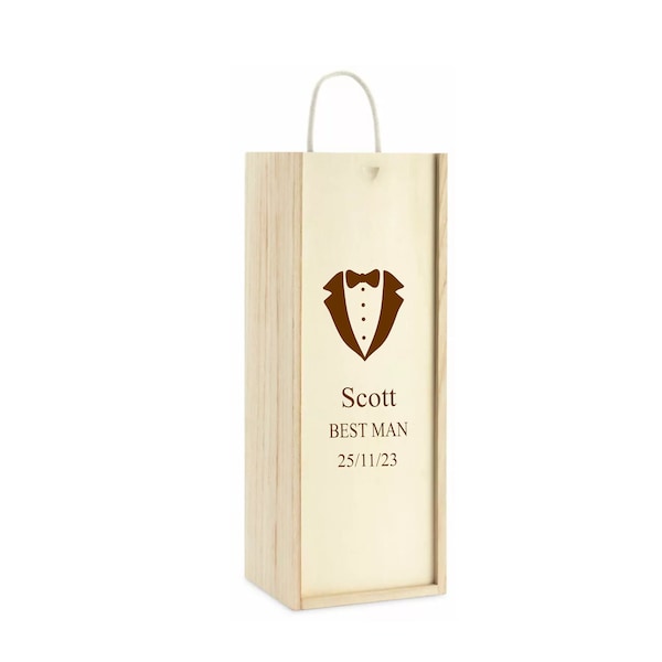 Personalised Engraved Wooden Magnum Bottle Box Various Designs And Box Sizes Available Perfect Gift For Birthday Wedding Retirement