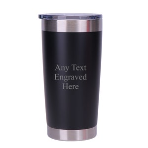Personalised Engraved Any Message Double Wall Insulated Thermos Cup 500ml 17.5oz Hot Cold Coffee Tea 6 Colours Available image 2