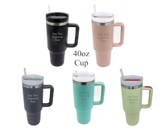 Personalised Engraved 40oz Double Wall Insulated Cup Any Message