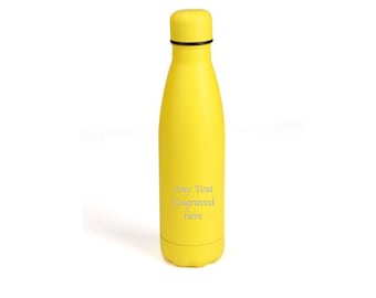 Personalised Yellow 500ml Thermos Insulated Water Bottle Like Chillys bottle