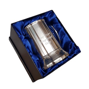 Personalised Stainless Steel US 1 Pint Tankard 500ml in a Silk Presentation Box Any Text You Want image 2