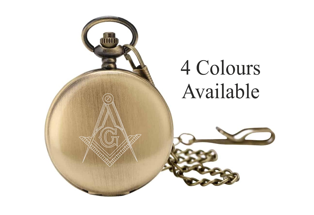 Personalised Engraved Masonic With G Design Full Hunter Pocket Watch ...