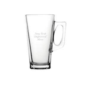 Personalised Latte Glass Conic Mug 13.25oz (38cl) - toughened
