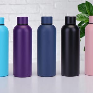 Double Wall Insulated Thermos Water Bottle 500ml 17.5oz Hot Cold 5 Colours Available