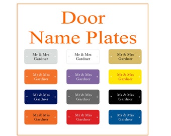 Personalised Engraved Door Name Plate Sign 90mm x 40mm Lots Of Colours Available DP9